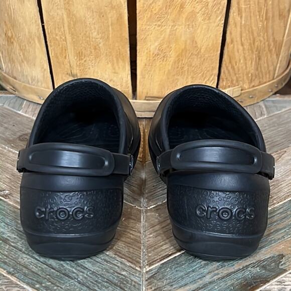 Crocs Mercy Black Slip Resistant Safety Work Mules Clogs Shoes Womens Size 6 - Picture 6 of 12